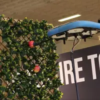 Le drone de récolte de Tevel Aerobotics était en démonstration lors de Fruit Logistica 2022.