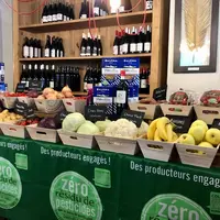 Selon un test mené dans sept magasins Intermarché a montré que les produits Zéro résidus de pesticides représentent 3,4 % du chiffre d'affaires du ray