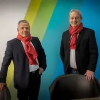 Patrick Aps, directeur de NatUp (ici à droite en compagnie de Jean-Charles Deschamps, président) : « le résultat des deux structures de la branche lég