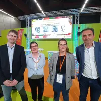 L'équipe de l'AIM (association interprofessionnelle du melon), de gauche à droite : Rémi Javernaud (nouvel animateur), Myriam Martineau (présidente),