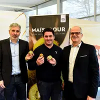 Lors de la signature du partenariat entre Sikig et Maïsadour le 16 janvier : Julien Pedelucq, président directeur général du groupe SIKIG, Michael Dol