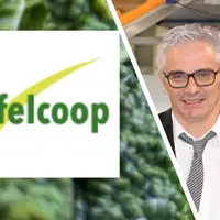 Logo Felcoop et Photo de Christophe Rousse, nouveau président de Felcoop et ancien président de Solarenn