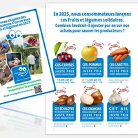 Affiches de C'est Qui Le Patron ?! annonçant le lancement des fruits et légumes solidaires.