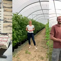 Maxime Gemain, agriculteur dans les Landes, Adeline Savouré, productrice dans l'Aube et Romain Crignon, céréalier dans l&