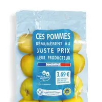 Un sachet de pommes de la marque solidaire "C'est qui le patron ?!" (CQLP).