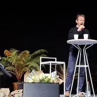 <em class="placeholder">De ses propres mots, Jean-Marc Jancovici s’est fait « un peu taquin » face au public qui comptait notamment des maraîchers.</e