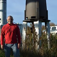 <em class="placeholder">Grégory Chardon, arboriculteur à La Roche-de-Glun.</em>