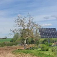 Le tracker Okwind installé sur la Ferme de Torchy, exploitation maraîchère à à Dampierre-en-Bray en Seine-Maritime.