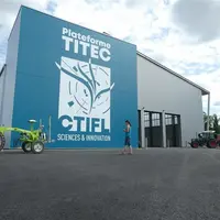 La plateforme d'essais Titec, du centre CTIFL de Lanxade en Dordogne.