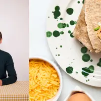 <em class="placeholder">Nicolas Arias, directeur du retail de l'appli Jow et une recette de wrap proposée par l'appli. </em>