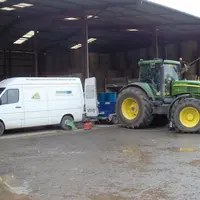 La consommation de carburant est mesurée précisément avec un banc d'essai ainsi que la performance d'un tracteur. © F. Maitrot