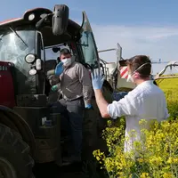 L'irruption du coronavirus a bouleversé le quotidien jusqu'au cœur des fermes avec l'imposition de règles sanitaires. © O. Ruch