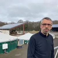 Olivier Husnot. "Notre centrale photovoltaïque alimente l'épurateur de notre méthaniseur en électricité."