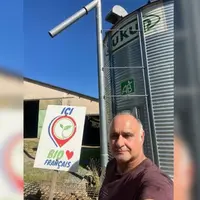 Christophe Garroussia, est exploitant bio à Marciac, dans le Gers