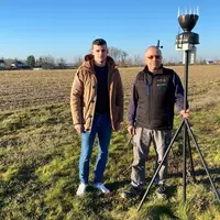 <em class="placeholder">Clément Bridot responsable agriculture numérique à l’Union des coopératives de l'Allier, et Thierry Bonnet, agriculteur à
