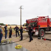 Journée de prévention des feux de champs avec les pompiers du SDIS 28 et des agriculteurs d'Eure-et-Loir
