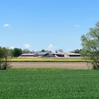 Paysage de parcelles de grandes cultures.