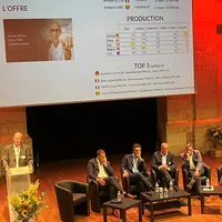 Panel de la table ronde de la convention de l'ANMF - Etienne Maillard, Martin Bindenwald, Francesco Vacondio, Pierre Garcia Bencque et Guy De Mol