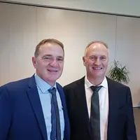De gauche à droite, Laurent Bué et Joël Ratel, respectivement président et directeur général de  Nord Céréales.