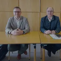 De gauche à droite, Christophe Congues, président d’Euralis, et Philippe Saux, son directeur général.