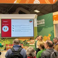 animation Panzani sur le stand d'Intercéréales sur le salon de l'agriculture 2025 - Charles Néron Bancel explique que le blé dur utilisé est 100 % fra