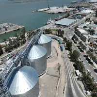 Les trois nouveaux silos de Cargill inauguré en février dernier à Bahía Blanca.