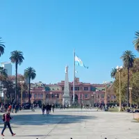 La place de Mai, à Buenos Aires, et la Casa Rosada, siège du pouvoir exécutif national.