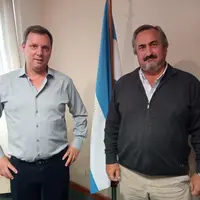 Les dirigeants du syndicat de céréaliers CARBAP, Pablo Ginestet (à gauche) et Carlos Bilbao (à droite), à Buenos Aires.