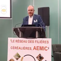 Olivier Duvernoy, président de l’Aemic, lors de son discours d’ouverture des 75es Journées techniques des industries céréalières (JTIC), les 15 et 16