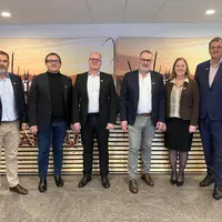 Photo de groupe de l'équipe dirigeante de Maïsadour lors de la conférence de presse du 5 décembre 2025
