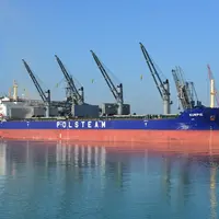 Chargement de 33 000 t d'orge au Quai Lombard sur le Port Atlantique La Rochelle.