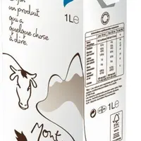LA BRIQUE MONT
LAIT affiche
sa différence
en se situant sur
les registres de
l’authenticité et
de l’acte d’achat
responsable.