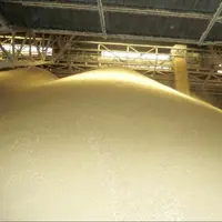 Tourteau de soja stocké au port de Montoir.