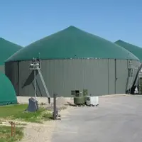 Installation de méthanisation dans une exploitation agricole allemande.