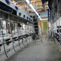 L’achat d’une salle de traite TPA 2x12 d’occasion et une part d’autoconstruction ont permis de limiter les investissements à 300 000 euros. © F. Meche