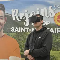 La communication repose aussi sur des outils numériques inaugurés au Sommet de l’élevage : immersion dans la filière en réalité virtuelle 360 °, film