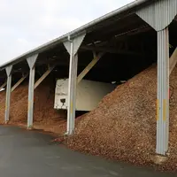 L’une des six plateformes de stockage (Louargat - 600 t) louée par la SCIC Bocagenèse. © A. Conté