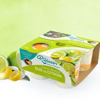 Le dernier-né de la gamme Ribines, un yaourt aux zestes de citron et citron vert. © Poline Graphic