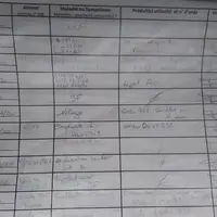 Un exemple de carnet sanitaire réservé aux interventions du vétérinaire.