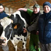 Depuis que la litière malaxée a été adoptée sur la ferme, Christophe et ses fils Romain et Antonin ont cessé les achats de camions de paille.