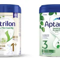 Préparation infantile à base de produits laitiers et de végétaux.