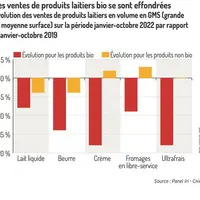 La consommation de produits laitiers bio continue de plonger