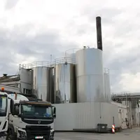 Usine de transformation du lait Lactalis à L'Hermitage en Ille-et-Vilaine, Bretagne