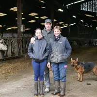 Victoire Guéret, François Guéret et Delphine Guéret, éleveurs en Eure-et-Loir