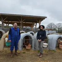 Guillaume Dousset, éleveur à Frossay en Loire-Atlantique, et Dorothée Bonnet, responsable des achats de bovins vivants du groupe Bigard