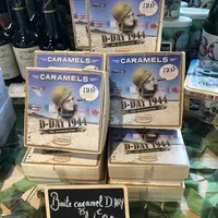 boîte caramel Isigny relooké pour les 80 ans du débarquement