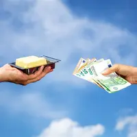 beurre et billets de banque