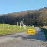 panneau route barrée