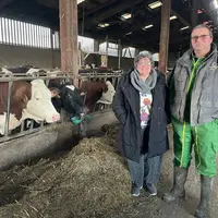 Christine et Pascal Garnier, éleveurs laitiers.