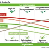 graphique choisir le bon stade de récolte pour les dérobées